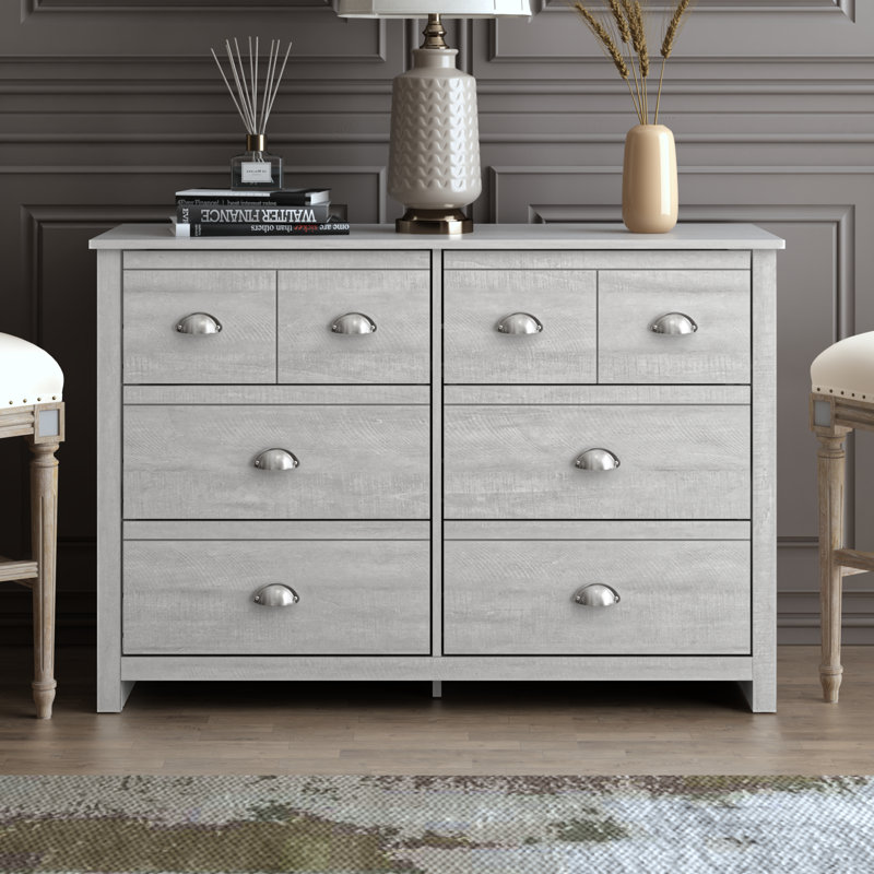 Wade Logan® Bhure 6 Drawer 46.45'' W Double Dresser & Reviews